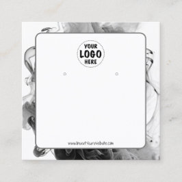 Uw Logo Smokey Gothic Oorbel Display Kaart Contactkaartje