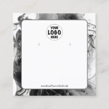 Uw Logo Smokey Gothic Oorbel Display Kaart