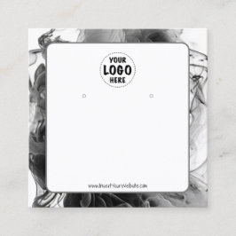 Uw Logo Smokey Gothic Oorbel Display Kaart Contactkaartje