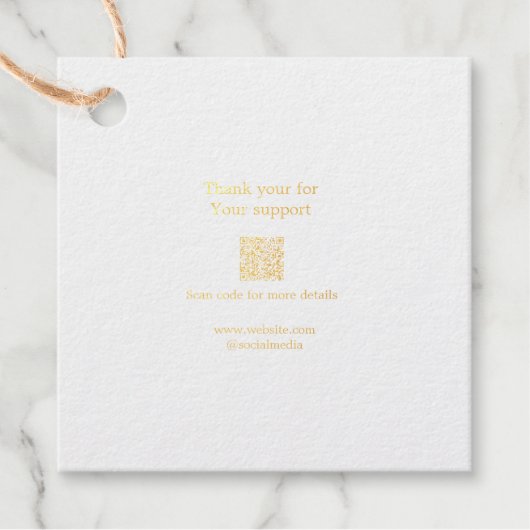 Uw logo social media QR code Prijs labels (Voorkant)