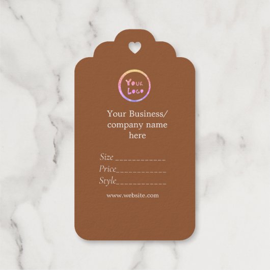 Uw logo social media QR code Prijs labels (Achterkant)