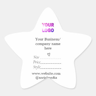 Uw logo social media QR code Prijs labels