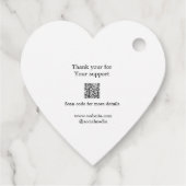 Uw logo social media QR code Prijs labels (Achterkant)