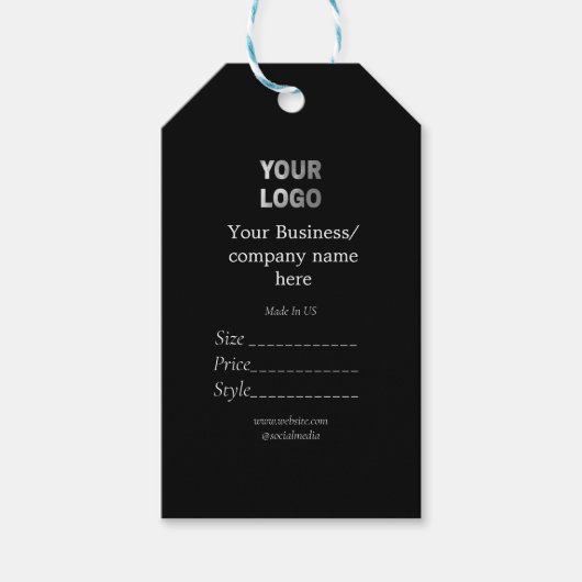 Uw logo social media QR code Prijs labels Cadeaulabel (Voorkant)