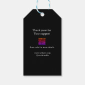 Uw logo social media QR code Prijs labels Cadeaulabel (Achterkant)
