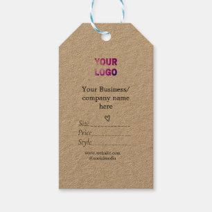 Uw logo social media QR code Prijs labels Cadeaulabel