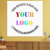 Uw Logo Sociale Media Naam Canvas Afdrukken (Insitu (Woonkamer))