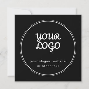 Uw logo stijlvol bewerkbaar zwart en wit kaart