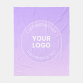 Uw Logo | Subtiele lavendel ombre gradiënt Fleece Deken (Voorkant)