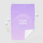 Uw Logo | Subtiele lavendel ombre gradiënt Golfhanddoek (Insitu)