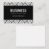 Uw Logo-tegelpatroon en bewerkbare bedrijfsnaam Notitiekaartje (Voorkant / Achterkant)