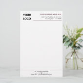 Uw Logo-tekst Business Stationery Paper Sjabloon Briefpapier (Staand voorkant)