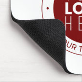 Uw Logo & tekst | Dieprood/DIY-kleur Muismat (Hoek)