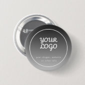 Uw Logo & tekst | Donkergrijs verloop Ronde Button 5,7 Cm (Voorkant /achterkant)