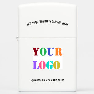 Uw Logo Tekst Info Merk Zippo Aansteker Voorbeeld