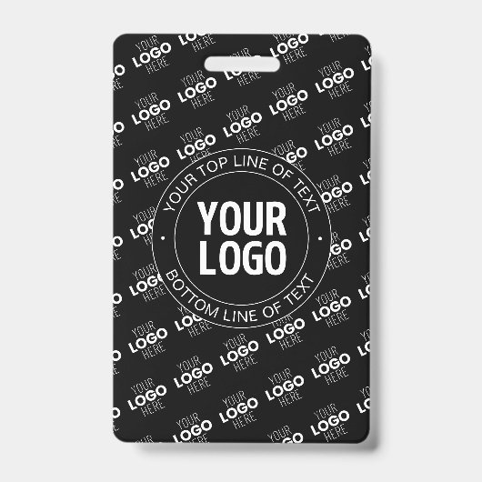 Uw Logo &  tekst met Logo Pattern Badge (Voorzijde)