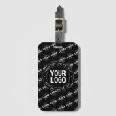 Uw Logo &  tekst met Logo Pattern Bagagelabel (Voorkant (verticaal))