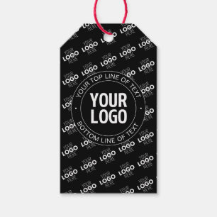 Uw Logo &  tekst met Logo Pattern Cadeaulabel