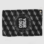 Uw Logo & tekst met Logo Pattern Golfhanddoek (Horizontaal)