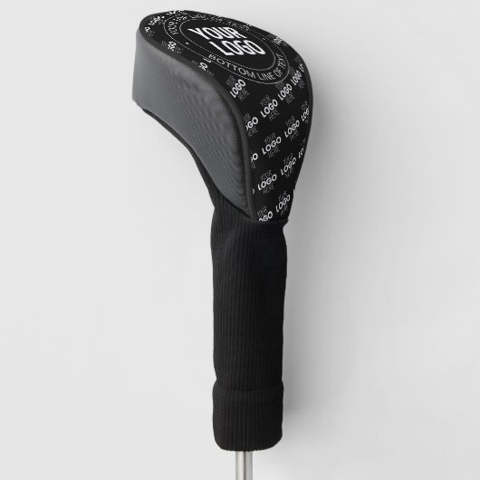Uw Logo &  tekst met Logo Pattern Golfheadcover (Schuin)