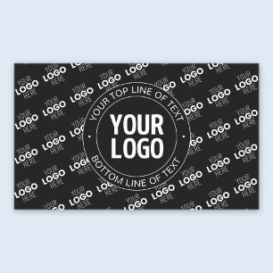 Uw Logo & tekst met Logo Pattern Rechthoekige Sticker