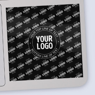 Uw Logo & tekst met Logo Pattern Sticker