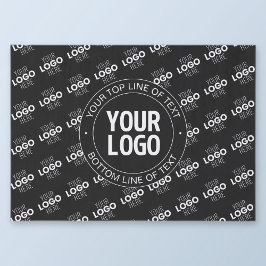 Uw Logo &  tekst met Logo Pattern Tissuepapier