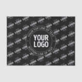 Uw Logo &  tekst met Logo Pattern Tissuepapier (Voorkant)