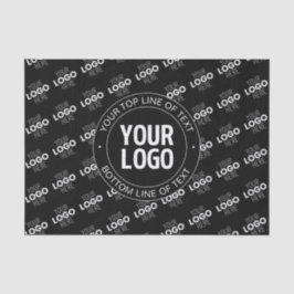 Uw Logo &  tekst met Logo Pattern Tissuepapier