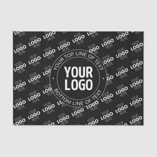 Uw Logo &  tekst met Logo Pattern Tissuepapier (Voorkant)