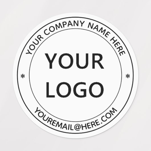 Uw Logo Tekst Zakelijke Labels Sjabloon (Design 1)