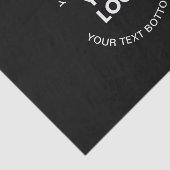 Uw Logo & tekst | Zwart Tissuepapier (Detail)