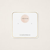 Uw Logo Thin Gold Border Earning Display Kaart (Voorkant)