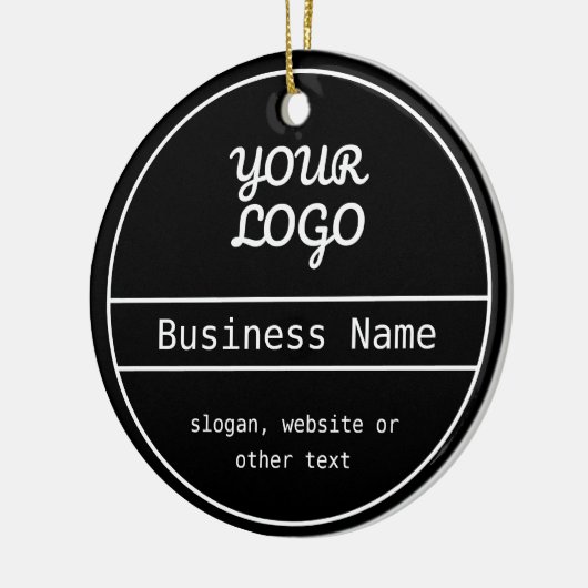 Uw Logo | Uniek bewerkbaar bedrijfsontwerp Keramisch Ornament (Links)