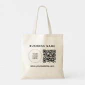 Uw Logo URL QR code hier dubbelzijdig afdrukken Tote Bag (Achterkant)