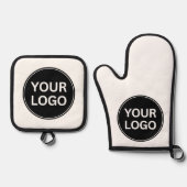 Uw Logo Uw Slogan Professional Ovenwant & Pannenlap Set (Voorkant)