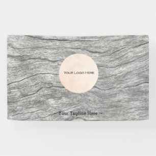 Uw Logo vervaagde houten aanpasbare banner