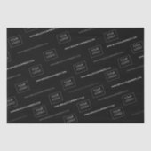 Uw Logo Website BedrijfsVerpakkingszwart Tissuepapier (Voorkant)
