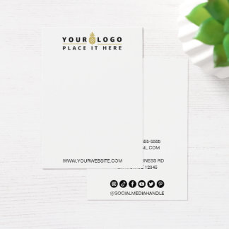 Uw Logo White Ketting Verouderde Kaarten Visitekaartje
