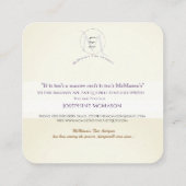 Uw Logo White Square Visitekaartjes (Achterkant)