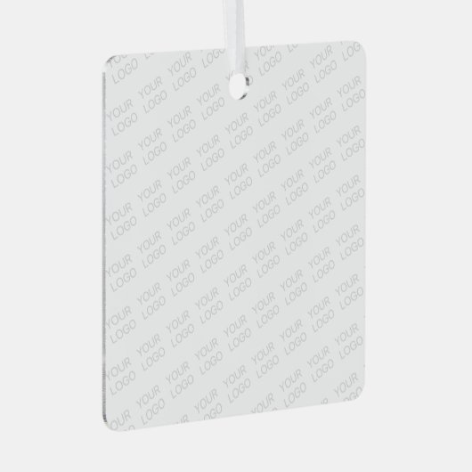 Uw Logo wordt automatisch lichter & herhalend Metalen Ornament (Voorkant Rechts)