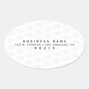 Uw Logo wordt automatisch lichter & herhalend Ovale Sticker