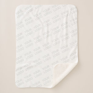 Uw Logo wordt automatisch lichter & herhalend Sherpa Deken