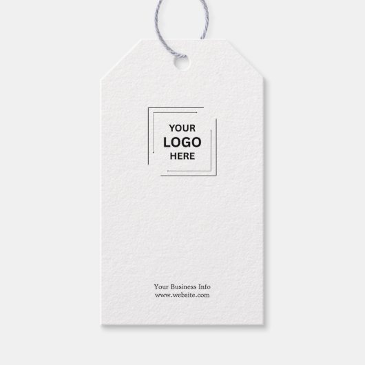 Uw Logo | Zakelijk Modern Minimalistisch Cadeaulabel (Voorkant)
