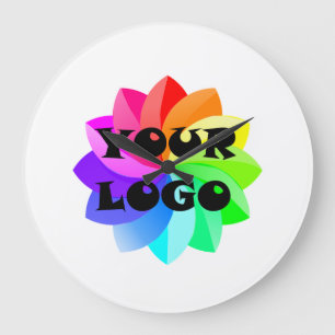 Uw Logo Zakenkantoor Acryl Wandklok Grote Klok
