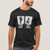 Uw Man en Mijn Man Boccia Speler T-shirt (Voorkant)