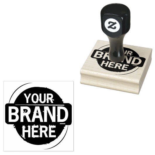 Uw merk Logo - aangepaste rubberen stempel (Gestempeld)