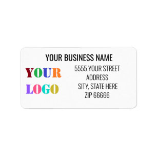 Uw merk logo naam adres labels sjabloon
