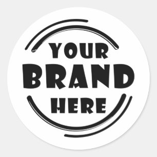 Uw merklogo op maat ronde sticker