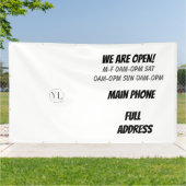 Uw minimale Logo-banner Spandoek (Buitenkant)